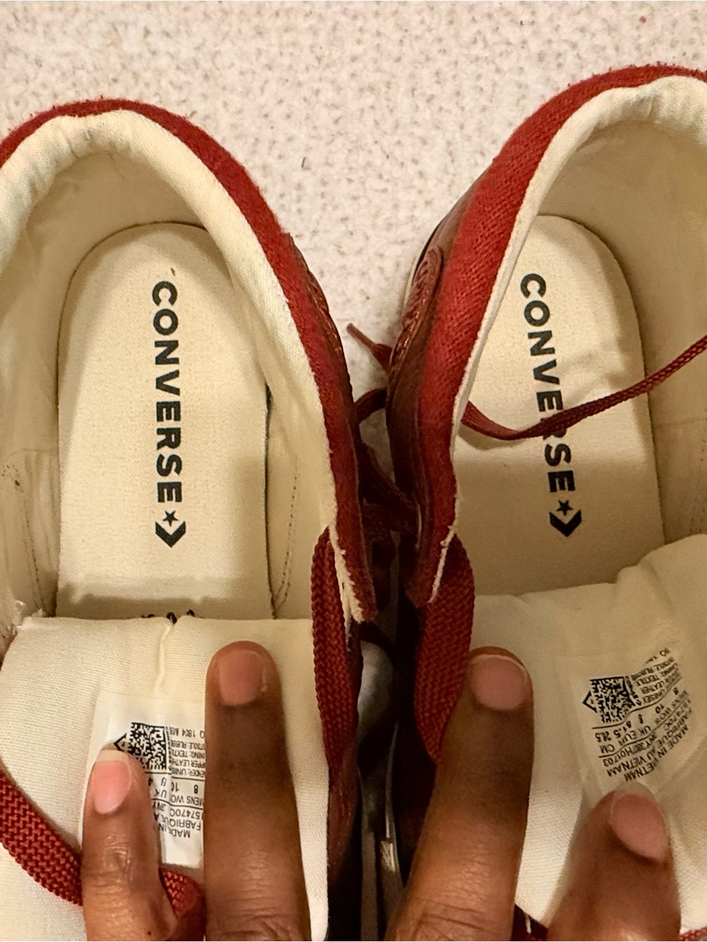 Women Red Leather Converse Chuck Taylor All Star Street - Picture 4 of 5
